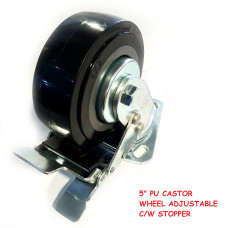 5",4" PP castor wheel adjustable c/w stopper